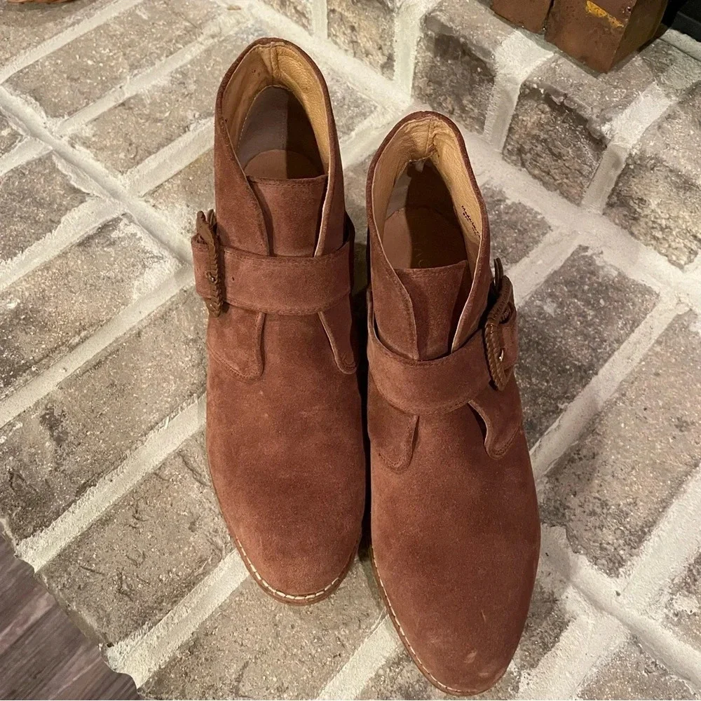 Jack Rogers Izzy Suede Wedge Ankle Booties Size 8.5